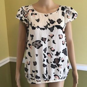 ❗️$3 add on❗️ cow print blouse woven top